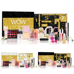 Kit de Maquillaje Calendario de Adviento 2024, Mujeres Niñas Belleza Navidad Cuenta Regresiva Regalo Único~ - Imagen 1 de 13