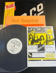 BAD COMPANY S/T 1974 LP JAPAN OBI PROMO + PROMO FLYER Mott The Hoople FREE Rare! - Picture 1 of 11