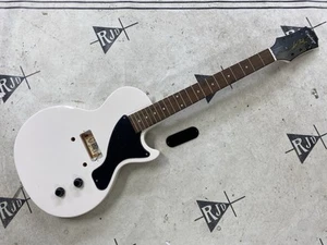 Cáscara de guitarra Epiphone Les Paul Junior Billie Joe Armstrong blanca reparada - Imagen 1 de 19