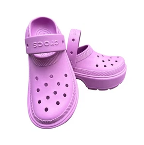 Crocs Platform Clogs Comfort Lightweight Shoes Lavender Purple Women's 7 - Picture 1 of 12