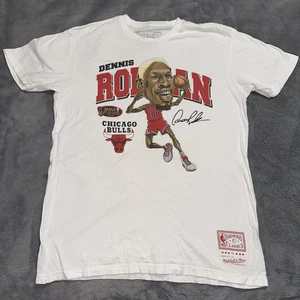 Camicia Mitchell & Ness Dennis Rodman grande Chicago Bulls caricatura testa grande - Foto 1 di 9