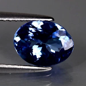 1.58 ct Extraordinary Oval (9 x 7 mm) Tanzania Natural Bluish Violet Tanzanite - Picture 1 of 2