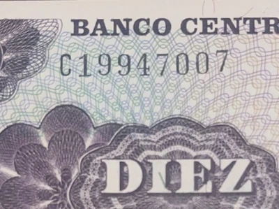 7/7/1994 Birthday / Anniversary Date Note July 7th 1994 $10 Diez Bolivares Bill - Image 1 of 3