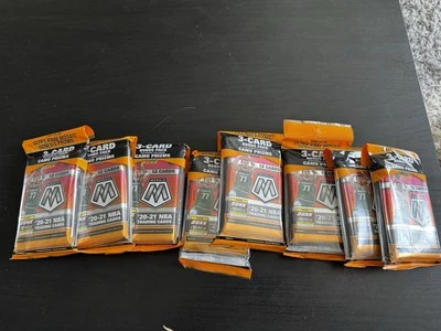 2020-21 Panini Mosaic Basketball NBA Cello Fat Pack Factory Sealed Lot of 8 - Image 1 of 2