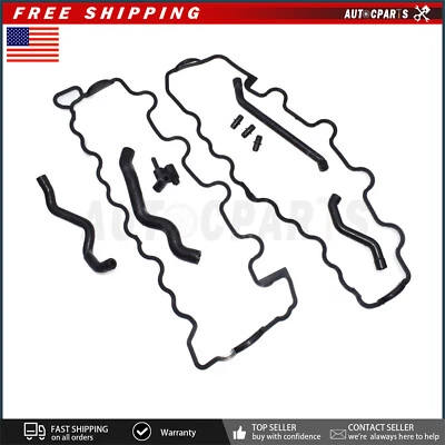For Mercedes-Benz C Class CLK E ML S SLK Valve Cover Gasket &Crank Case Hose Kit - Image 1 of 4