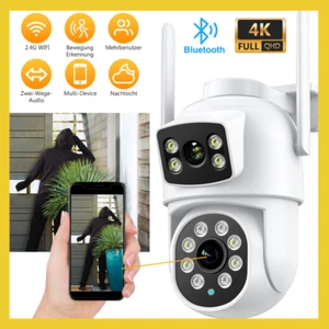 8MP HD FUNK WLAN WIFI IP NETZWERK CAMERA Outdoor AUßEN ÜBERWACHUNGSKAMERA PTZ - Bild 1 von 22