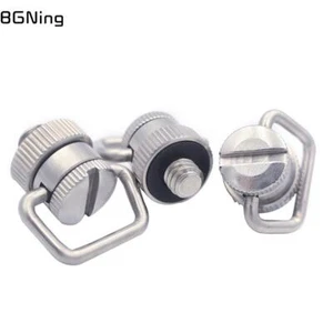 Quick Steel 1/4-20 Release Knurled Stainless Ring Strap Rotating DSLR Universal - Picture 1 of 8