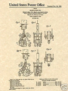 IDEAL Mr Machine Robot PATENTE Impresión Artística ¡LISTA PARA ENMARCAR!!! Juguete de cuerda original - Imagen 1 de 1