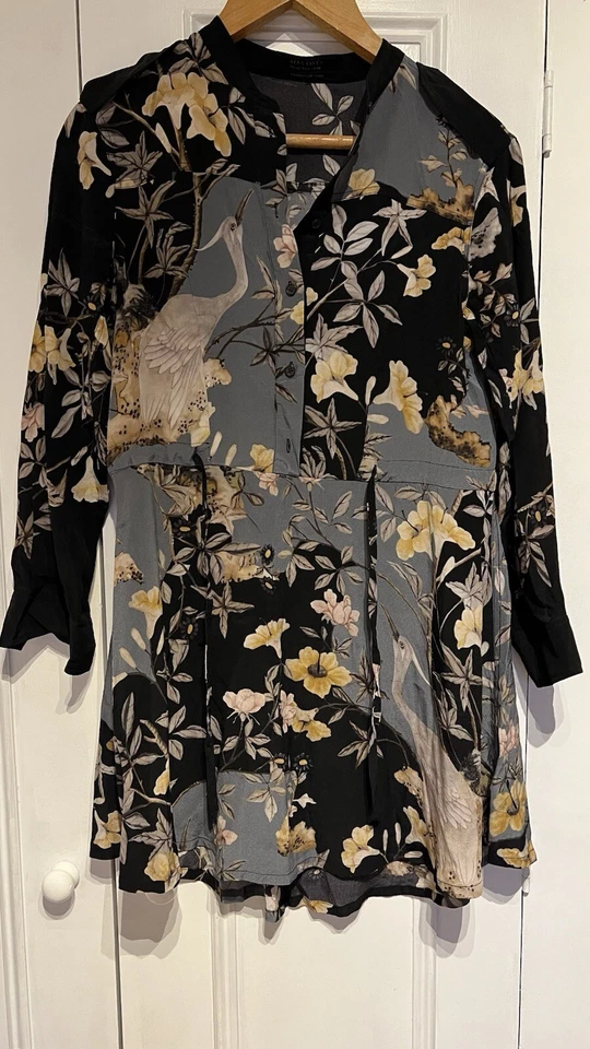 Vestido All Saints 100 % seda Sanko Willow talla 10 Foto 1 de 3