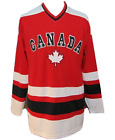 Maillot de hockey d'Équipe Canada homme S vintage équipement marque KDR cousu feuille d'érable rouge 