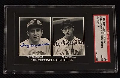 TONY & AL CUCCINELO 1994 CONLON COLLECTION SIGNED AUTOGRAPHED CARD SGC AUTHENTIC - Image 1 of 2