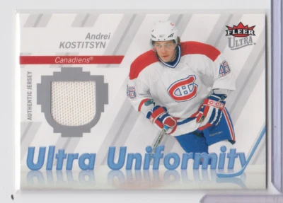 Andrei Kostitsyn Canadiens 2007-08 Fleer Ultra Patch #U-KO 071222AZCD146 - Image 1 of 2