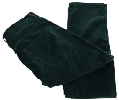 Pantalones recortados de terciopelo con 5 bolsillos 3X1 verde helecho HIGHER GROUND para mujer 26 nuevos con etiquetas Foto 1 de 3
