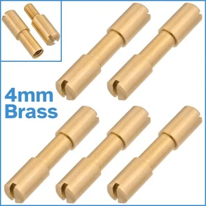 5pcs 4mm Brass Corby Bolt Knife Making Handle Rivet Fastener Screw Pins Shaft - Picture 1 of 4