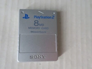 MEMORY CARD GRISE SILVER SONY PLAYSTATION 2 - 8 MB - MAGIC GATE SCPH-10020 - Picture 1 of 2