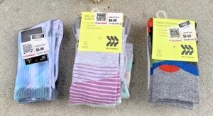 Lot Of 3 - Socks - Shoe Size 9-2.5 - Crew & Knee - Picture 1 of 7