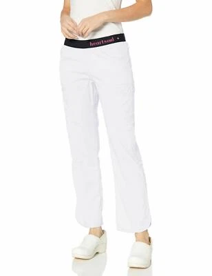 HeartSoul Scrubs Womens Head Over Heels Low Rise Scrub Pant White Medium Petite - Image 1 of 2