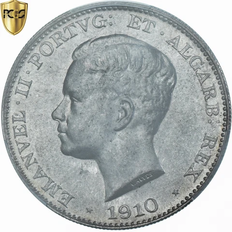 [#341656] Coin, Portugal, Manuel II, 500 Reis, 1910, Lisbon, PCGS, MS64, MS(64) Cover