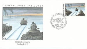 (135232) Siege of Moscow World War Two Marshall Islands FDC 1991 - Picture 1 of 1
