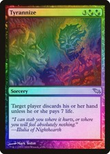 Tyrannize FOIL Shadowmoor NM Black Red Rare MAGIC THE GATHERING CARD ABUGames