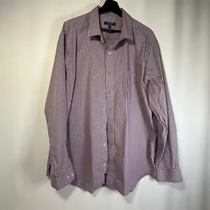 Cole Haan Grand.OS Gingham Dress Shirt Long Sleeve Button Up XXL - Picture 1 of 10