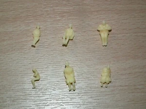 Model Train Unpainted Seated People Figures x 10 Assorted  HO Scale - Picture 1 of 9