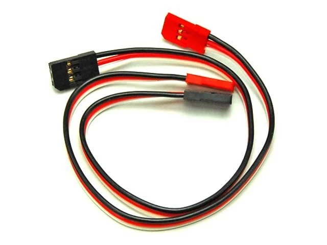 Futaba BB0135 GY/CGY cord, red and black, 2 pieces, short type, 200mm - Image 1 of 1