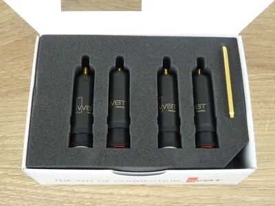 WBT-0114Cu Cinchstecker, Signalleiter aus Reinkupfer, 2x rot und 2x weiß