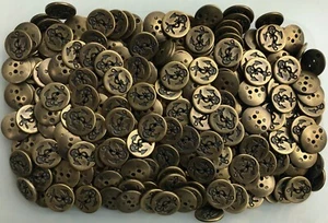12mm 15mm 18mm 20mm Antique Brass Anchor 2 Hole Plastic Buttons W157F - W157i - Picture 1 of 1