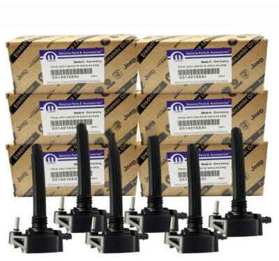 6 PCS Mopar Ignition Coils UF270 For Chrysler Jeep Dodge Ram 3.6L #05149168AI - Image 1 of 4