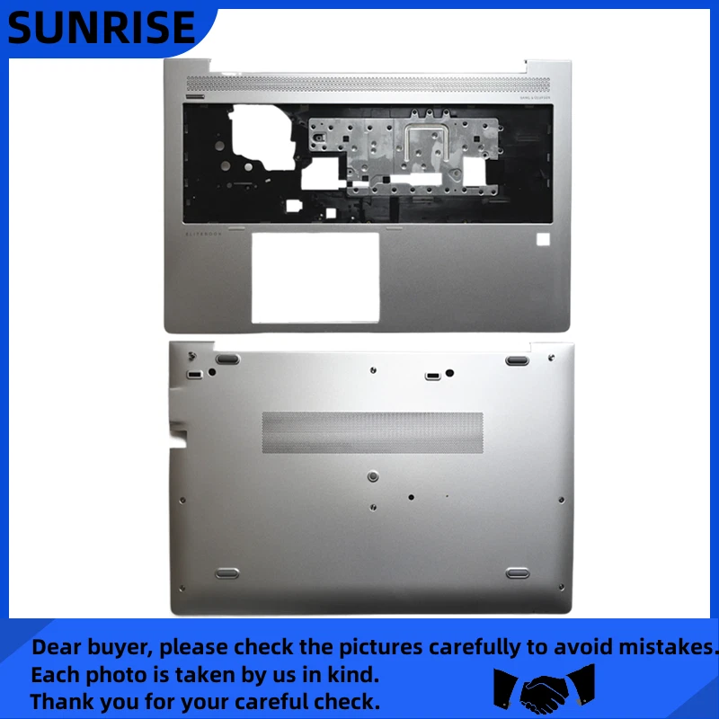 New For HP Elitebook 850 G5 855 755 G5 G6  Palmrest Cover / Bottom Case Base - Image 1 of 1