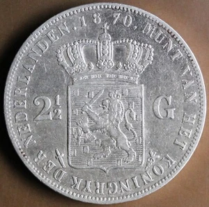 Pays Down 2,5 Gulden 1870 Silver - Picture 1 of 2