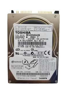 2,5 " 2 1/2in 40gb Hard Drive Toshiba MK4026GAXB HDD2D07 Ide Pata Hard Disk F64 - Picture 1 of 4