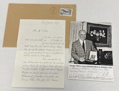 GEORGES THILL Signed Autographed 3 Letters And Photograph French Tenor - Image 1 of 4