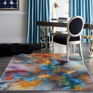 Le Reve Colorful Multicolor 5'3" x 7'3" Area Rug, Easy Clean, Non Shedding, B... - Picture 1 of 7