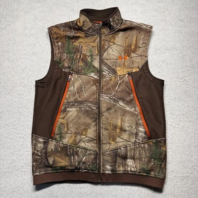 Under Armour UA Storm Camouflage Hunting Realtree Full Zip Camo Vest Men's XL - Image 1 of 4