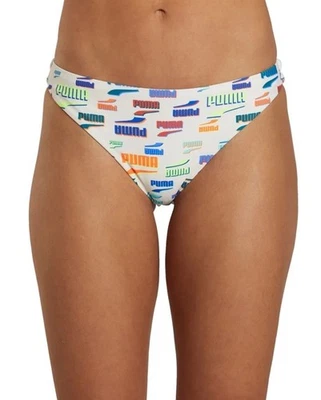 Calcinha de biquíni feminina Puma All Over Logotipos cintura baixa tamanho. NOVO PUMA S - Imagem 1 de 4