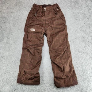 The North Face Huvent Ski Schnee Hose Mädchen Gr. M braun kariert rosa Taschen - Bild 1 von 11