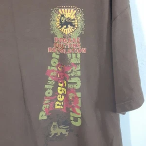 Reggae Culture Revolution T Shirt Adult Mens 2XL Brown Short Sleeve - Picture 1 of 8