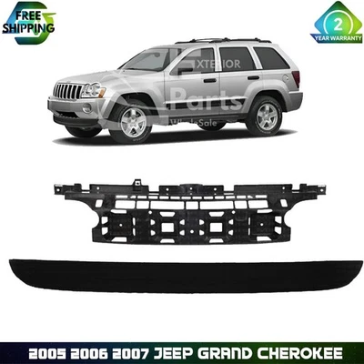 Front Bumper Lower Valance & Absorber For 2005 2006 2007 Jeep Grand Cherokee Foto 1 de 4