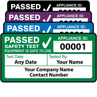 PAT Test Labels Personalised 4th / 5th Edition - Strong Adhesive & Rip Proof - Image 1 of 4