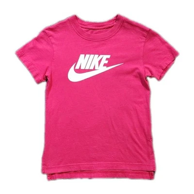 The Nike Tee Girls Pink Small NIKE Logo Short Sleeve Activewear Athletic Crew  - Image 1 of 2