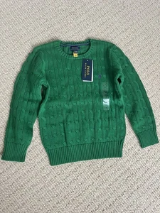 Polo Ralph Lauren Azul Marino Tejido con Cable Driver Peso Pesado Pullover Suéter Niño Talla 7 - Imagen 1 de 4