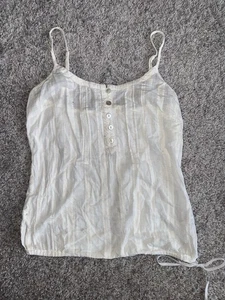 Vintage Y2K Guess Off White Eyelet Tank Top Gr. XS - Bild 1 von 6