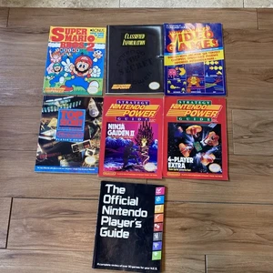 Lot 7 Vintage NES Guide Books Nintendo Power Strategy, Official Players, Tips - Picture 1 of 13