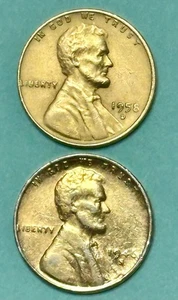 1946-S,1958-D Lincoln Wheat Cents Beautiful Gold Plated See Pics#220 - Picture 1 of 12