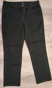Pantalones de mezclilla Bandolino para mujer talla 12 negros pierna recta aspecto clásico - Imagen 1 de 8