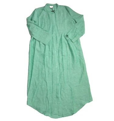 NWT Tuckernuck Lydell in Sea Green Linen Cotton Maxi Shirt Dress XXL 2XL - Image 1 of 4
