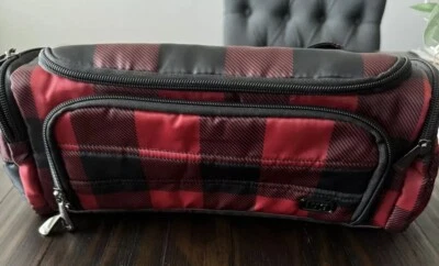 LUG Red & Black Buffalo Plaid “Trolley” Travel Cosmetic Toiletry Bag – Nylon - Image 1 of 4