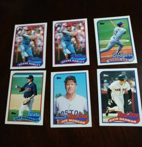 1989 Topps - Shane Rawley, Steve Sax, Rich Gedman, Juan Berenguer, Joe Moran